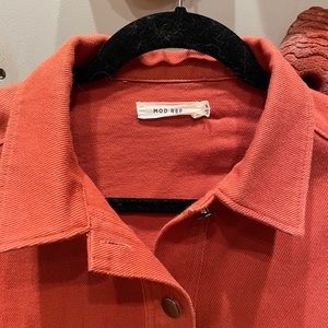 Super cute rust denim jacket! Worn only a few times, basically brand new!